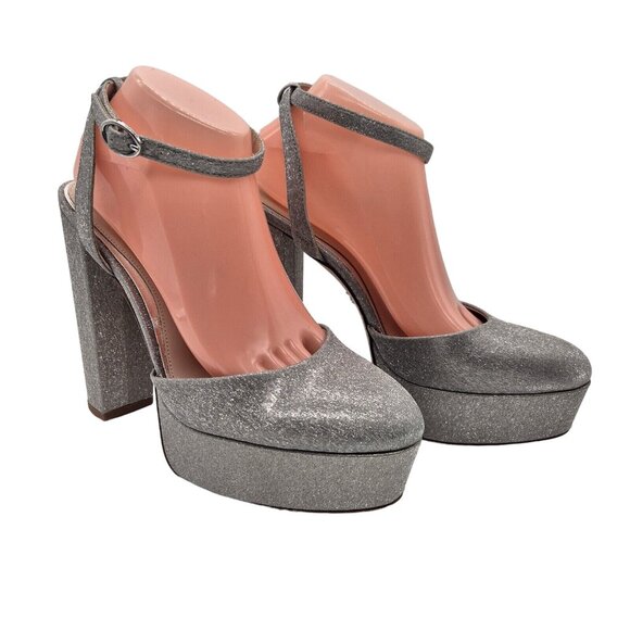 Antonio Melani Born on Fifth Size 9.5 M Liv Metallic Glitter Platform Pumps 668 - Picture 4 of 13